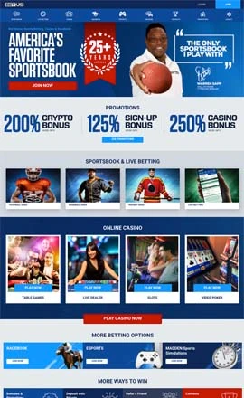 BetUS Platform Screenshot